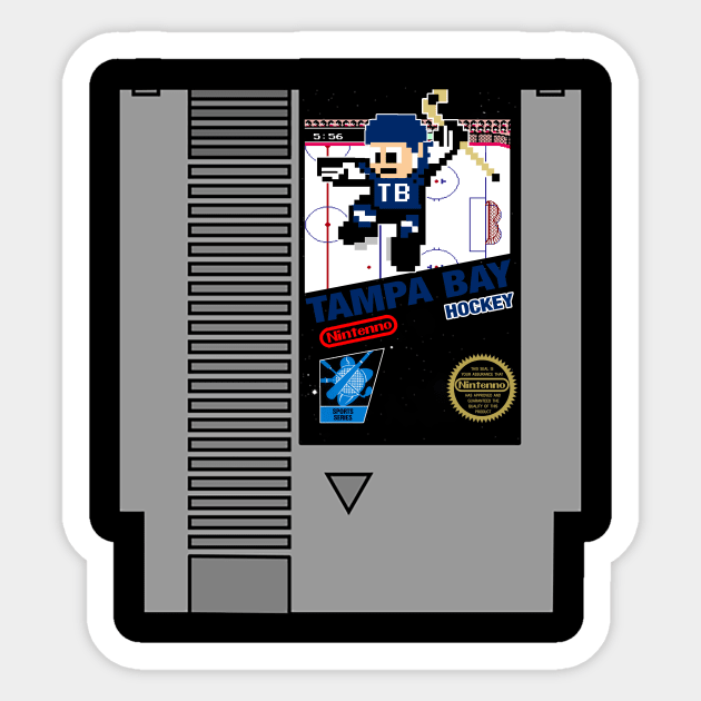 Tampa Bay Hockey 8 bit cartridge design Sticker by MulletHappens